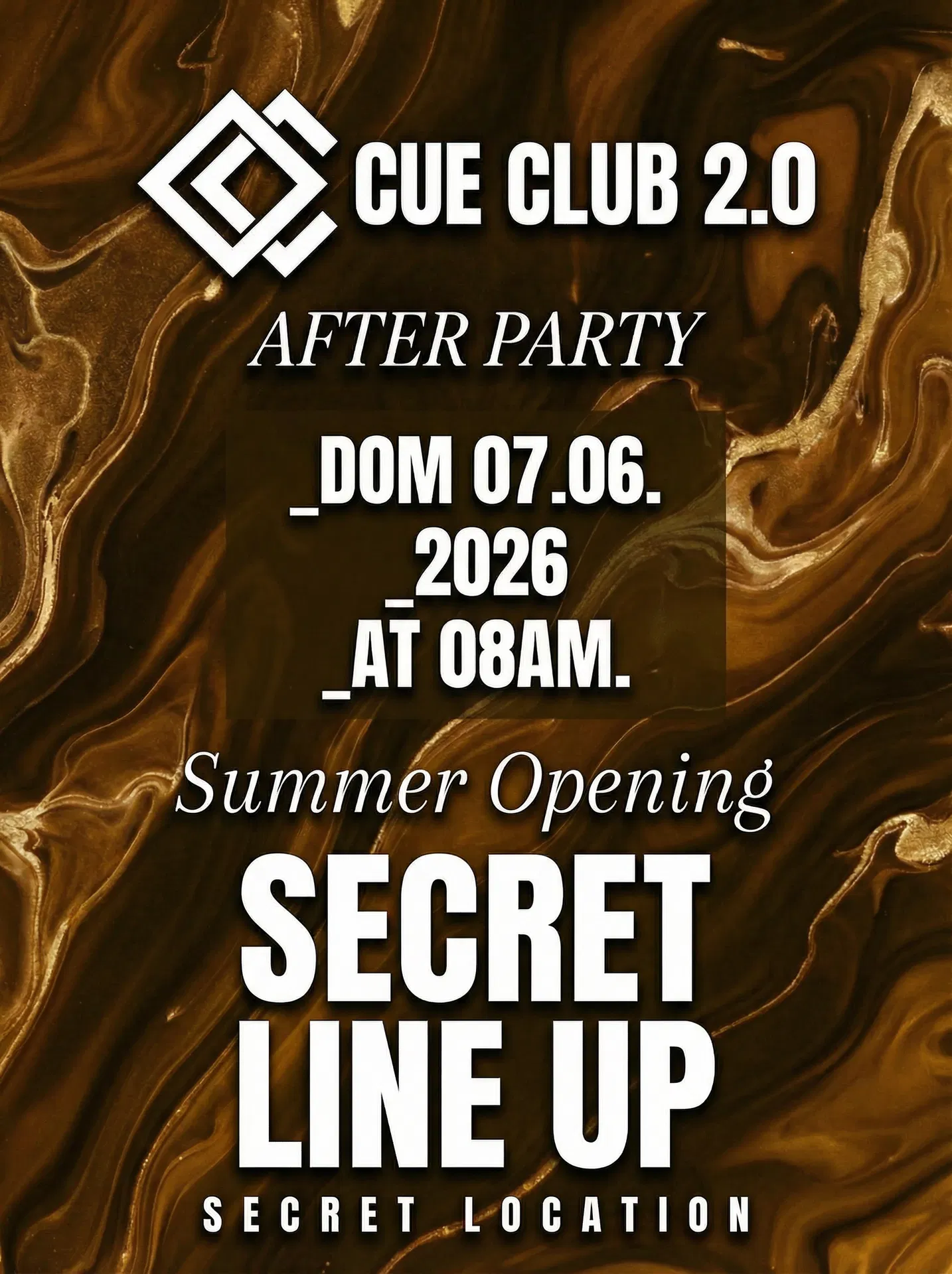 Cartel CUE CLUB 2.0 — Summer Opening