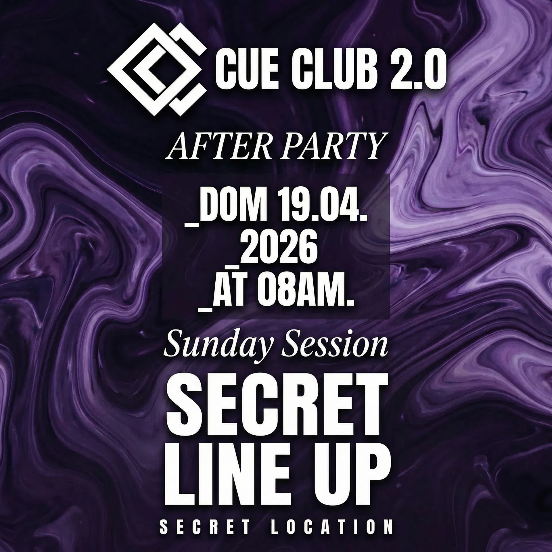 Cartel CUE CLUB 2.0 — Sunday Session