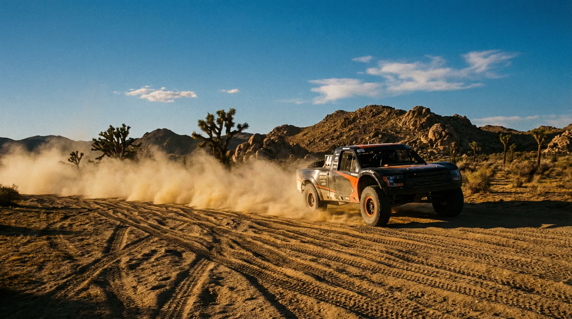 Trophy truck training in Johnson Valley