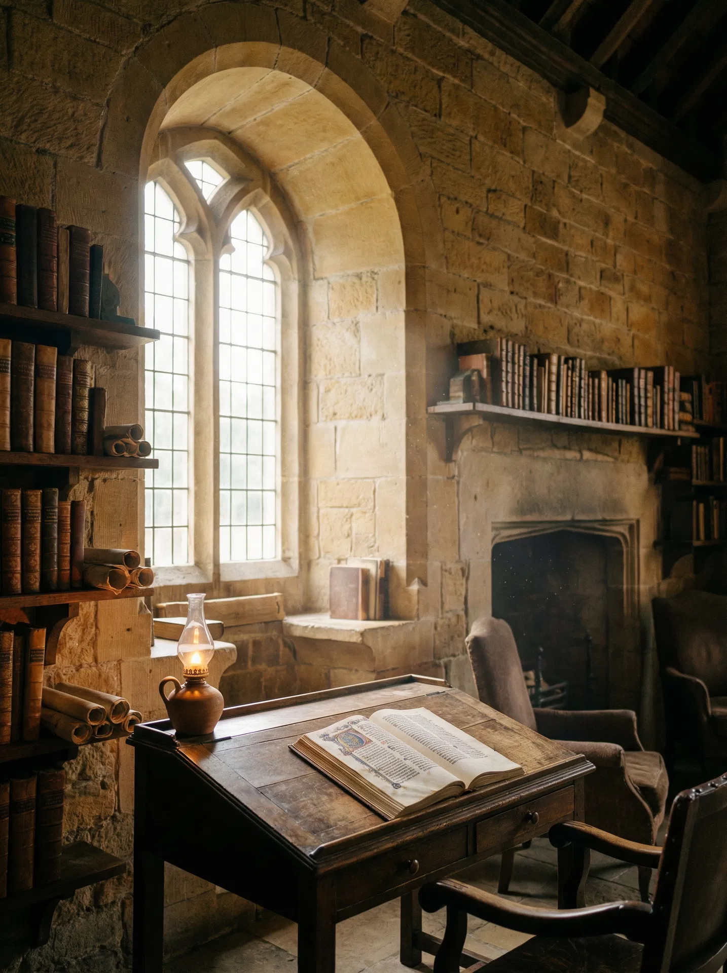 Light through a contemplative monastery window