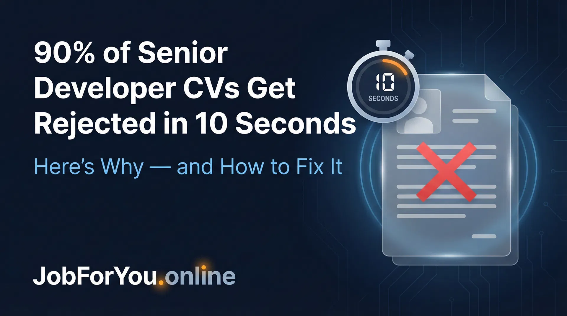 Why 90% of Senior Developer CVs Get Rejected in the First 10 Seconds — And How to Fix It