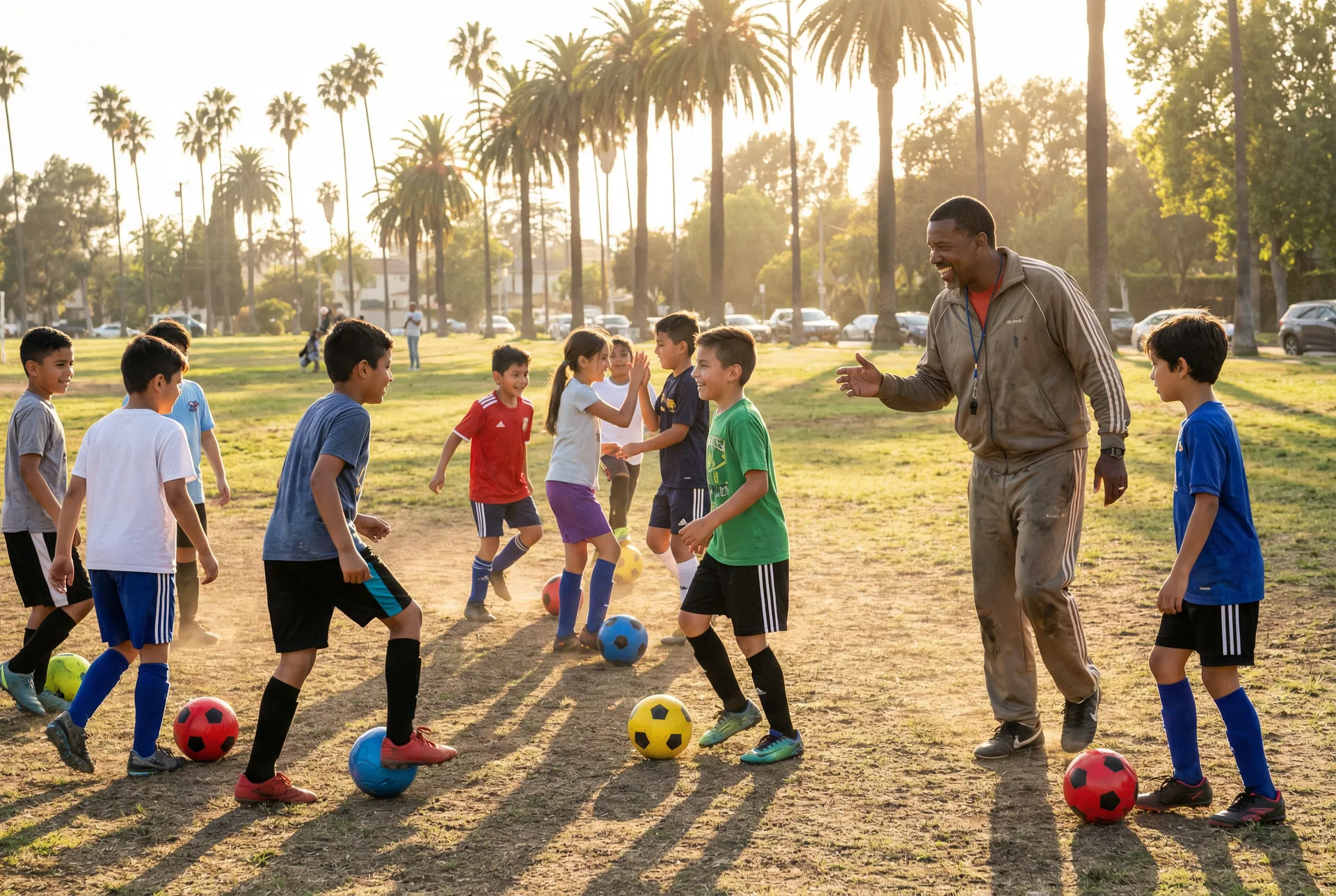 Youth soccer clinic in Los Angeles
