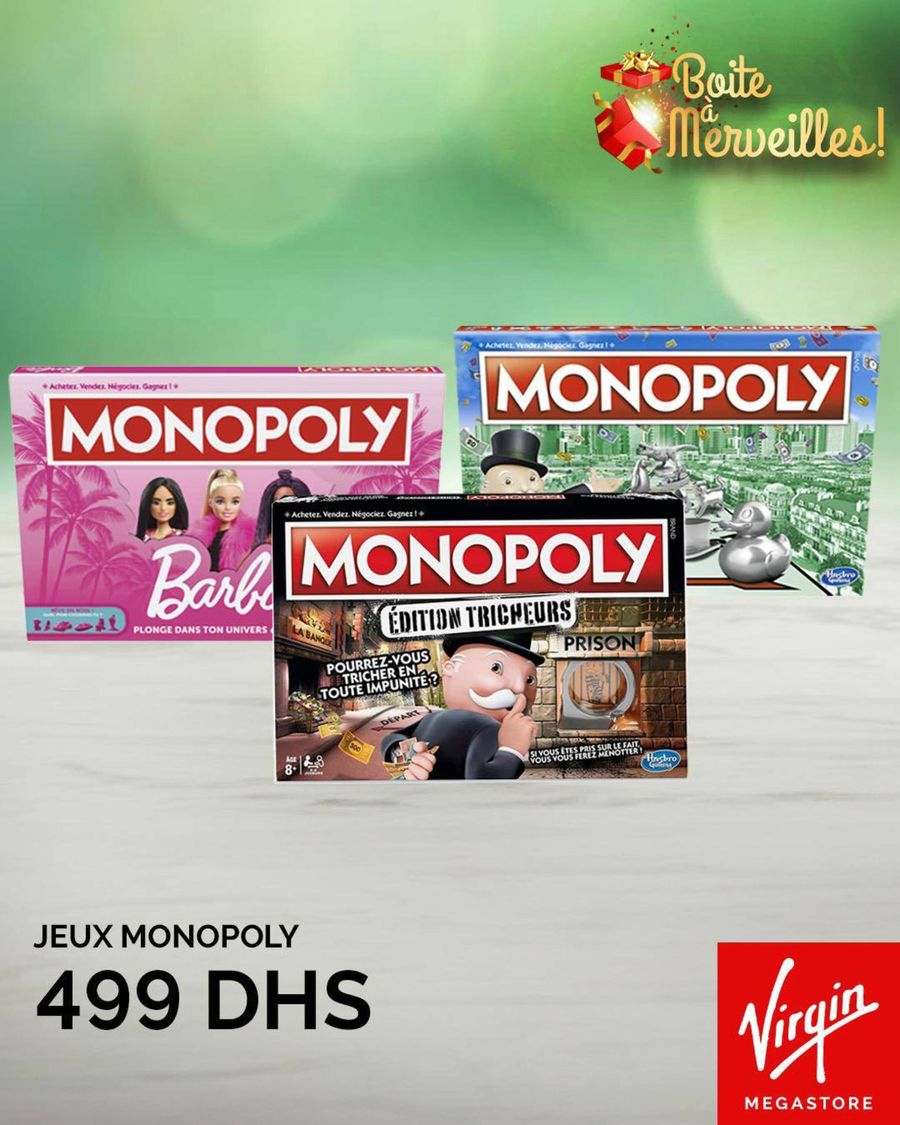 JEUX MONOPOLY (Assortiment) Maroc