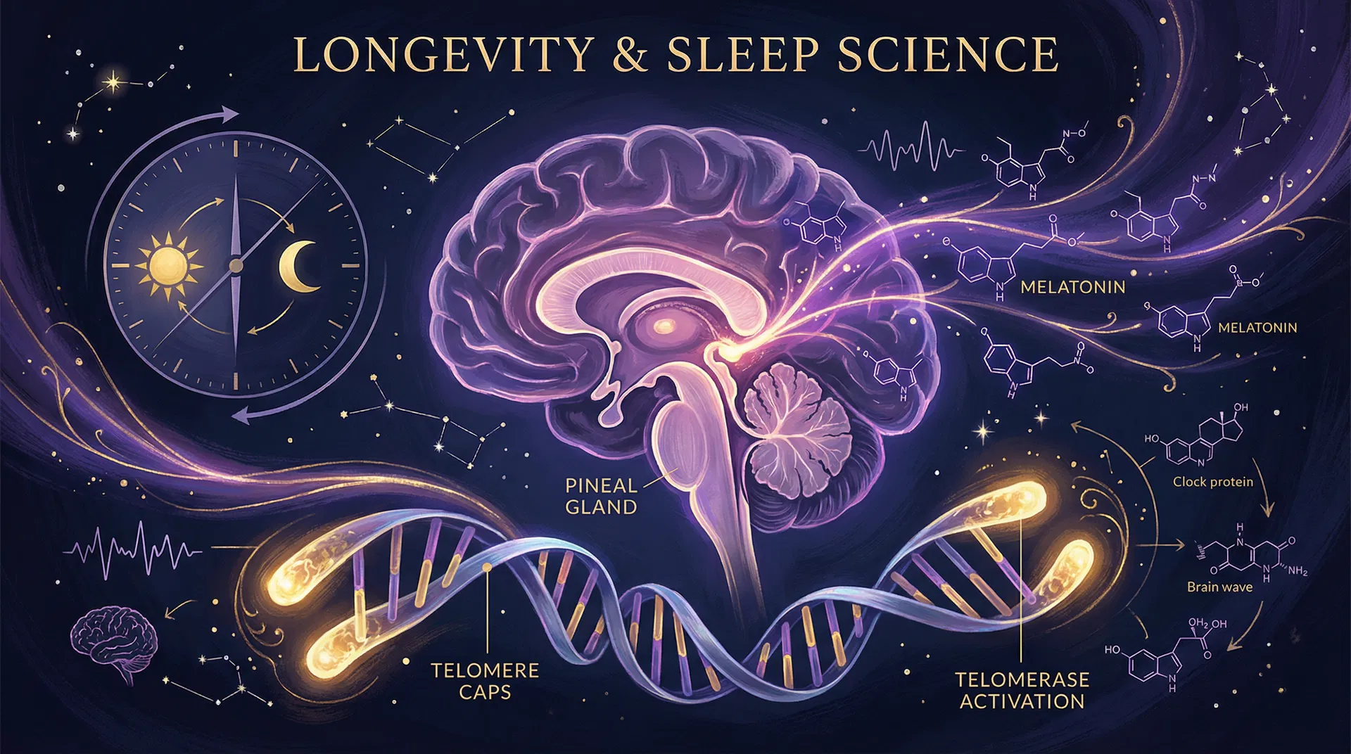 Epitalon activates the pineal gland and telomerase for longevity and sleep regulation