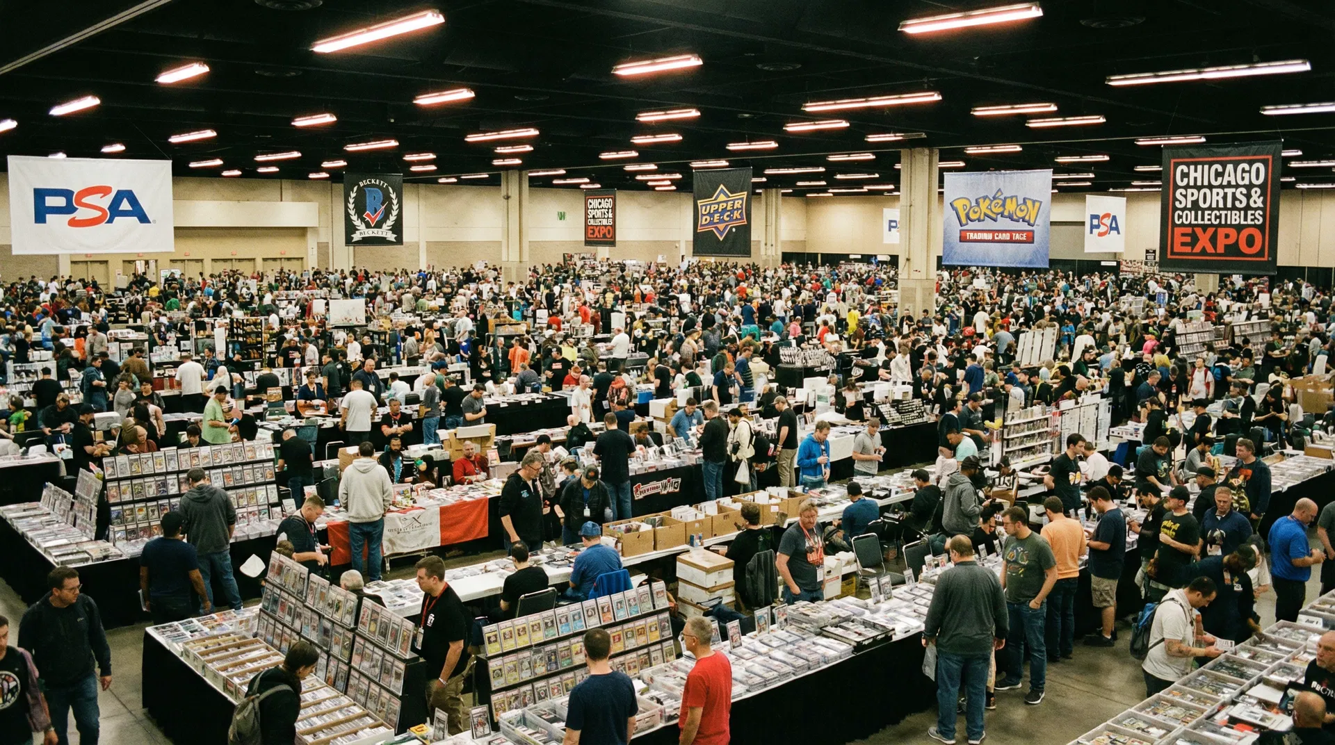 Trading card show floor