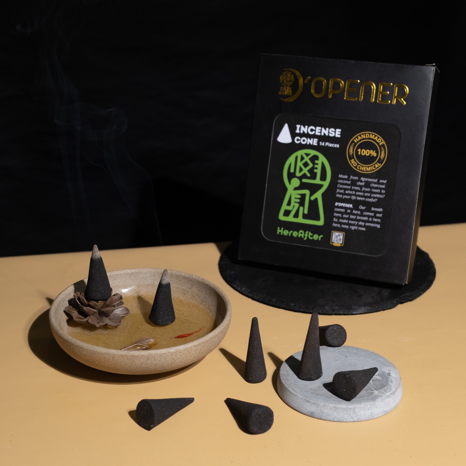 沉香+椰殼碳香塔                HereAfter Cone
