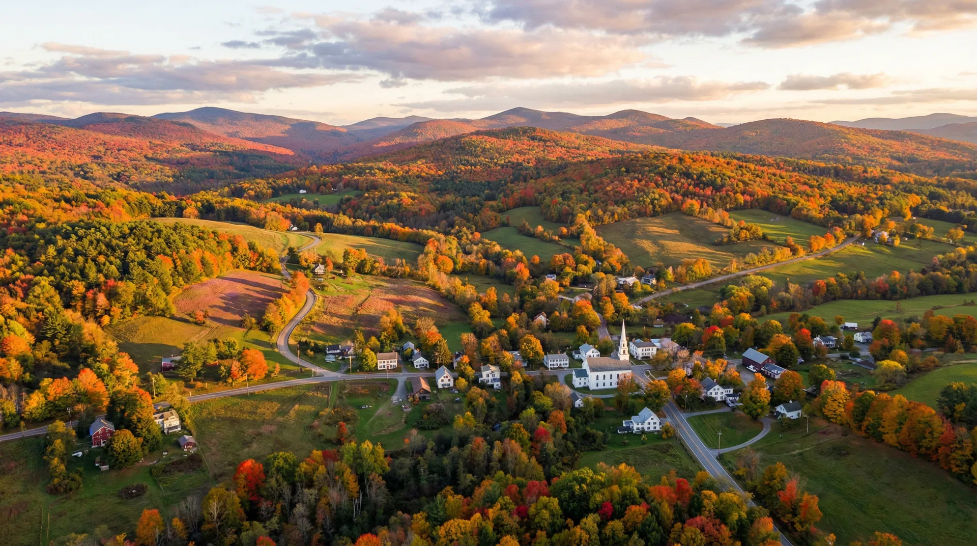 Vermont Green Mountains in autumn