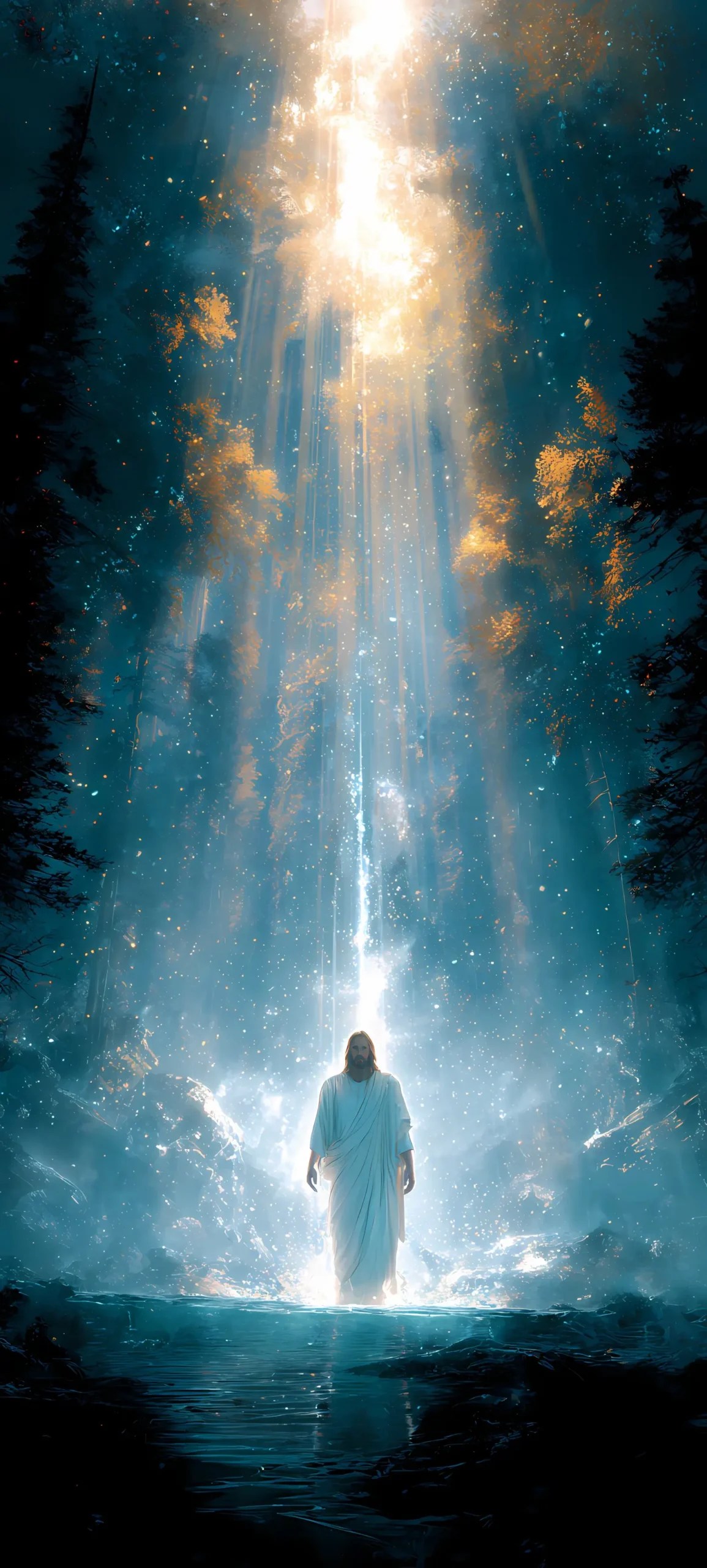 Light vs. Darkness: Breaking the Night - phone wallpaper 2