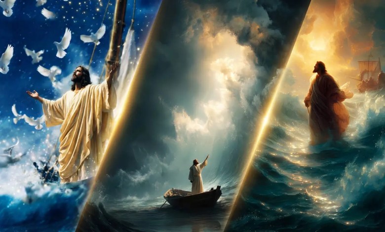 Jesus Walking on Water: Faith Over Fear - desktop wallpaper 6