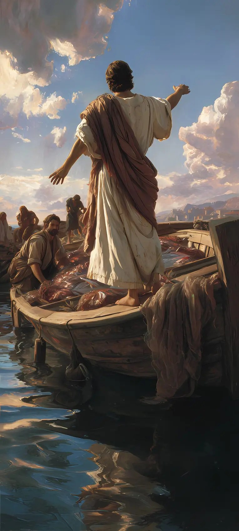 Jesus Walking on Water: Faith Over Fear - phone wallpaper 3
