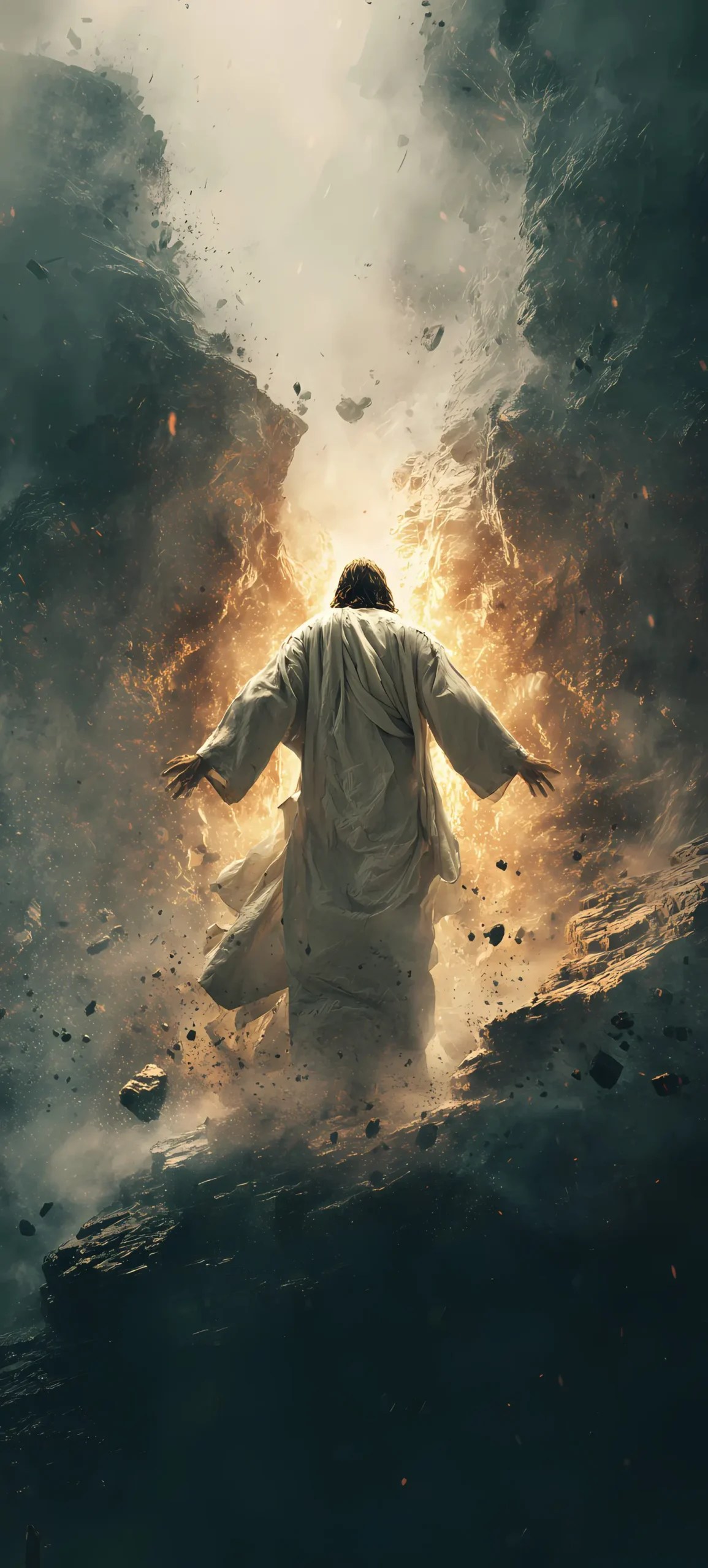 Light vs. Darkness: Breaking the Night - phone wallpaper 5