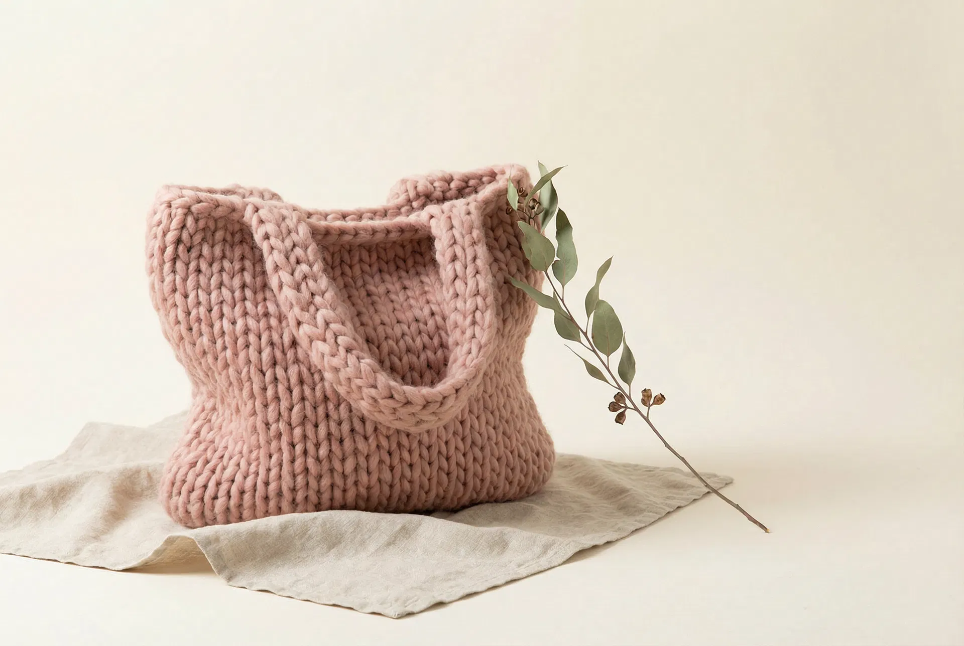 Curious Clouds — chunky knit bags
