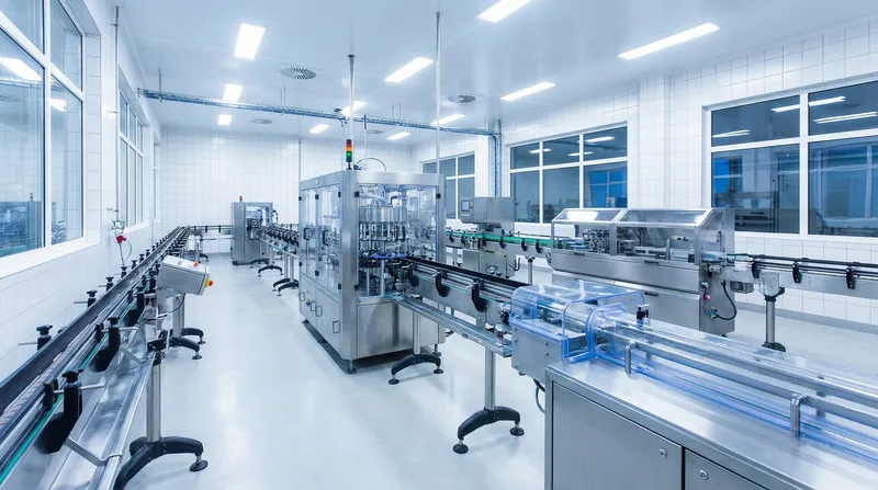 Lebensmittel und Getraenke - Hygienische Produktionsanlage mit FDA-konformen Dichtungen