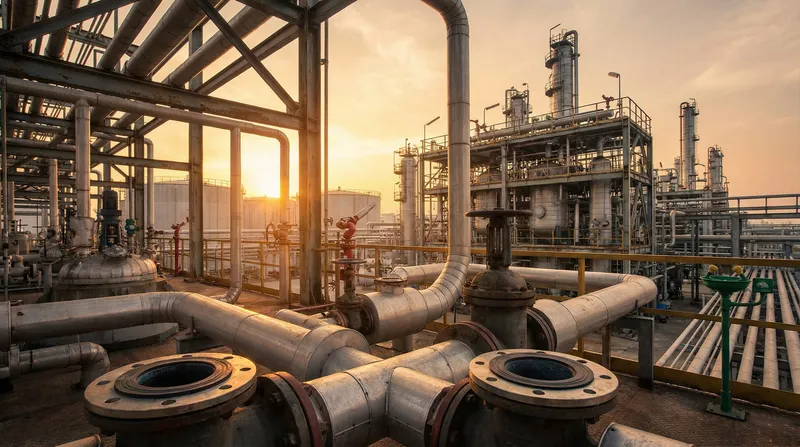 Chemie und Petrochemie - Industrieanlage mit chemikalienbestaendigen Dichtungen