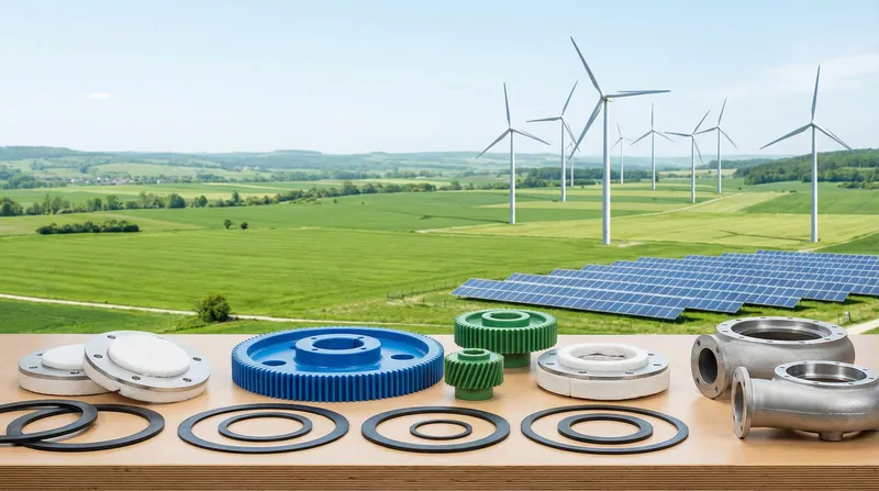 Energie und Umwelttechnik - Windkraft und Solaranlagen mit Dichtungskomponenten