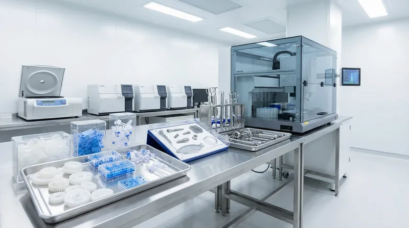 Medizintechnik - Reinraum mit biokompatiblen Kunststoffbauteilen
