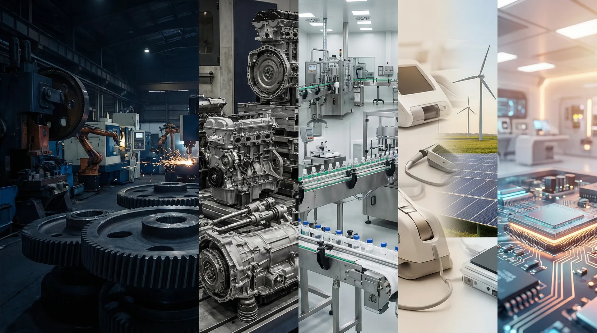 Branchenkompetenz - Industrievielfalt von Schwermaschinenbau bis Elektronik