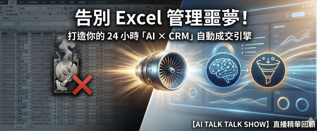 告別 Excel 管理噩夢！為什麼你的企業需要「AI × CRM」？打造 24 小時自動成交引擎