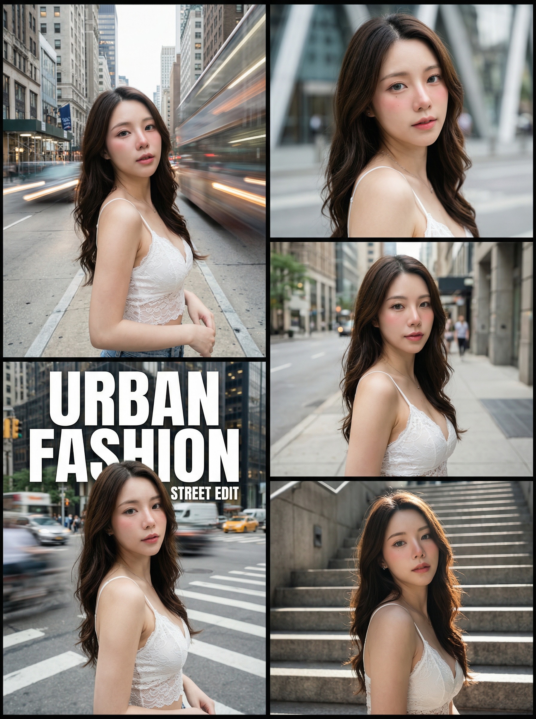 戶外都市時尚特輯2×3拼貼海報