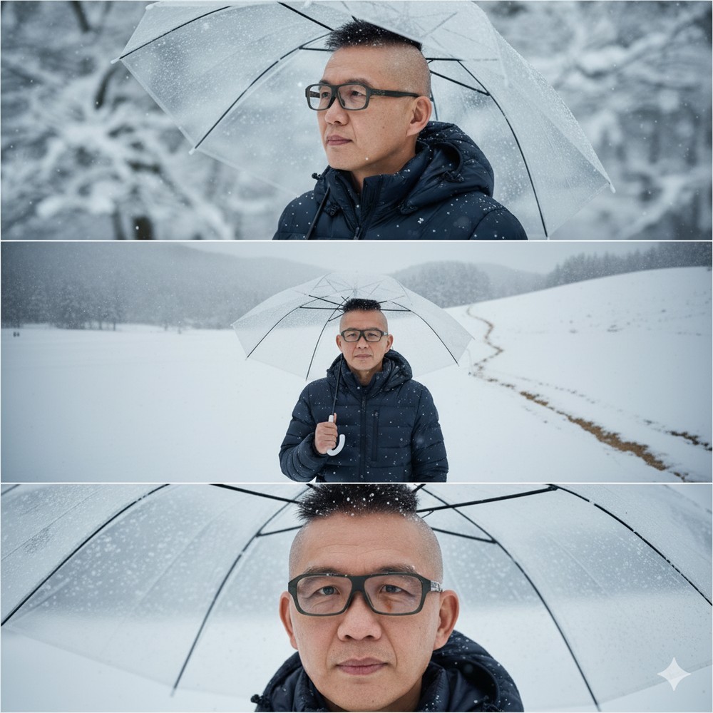 韓劇三格雪景照