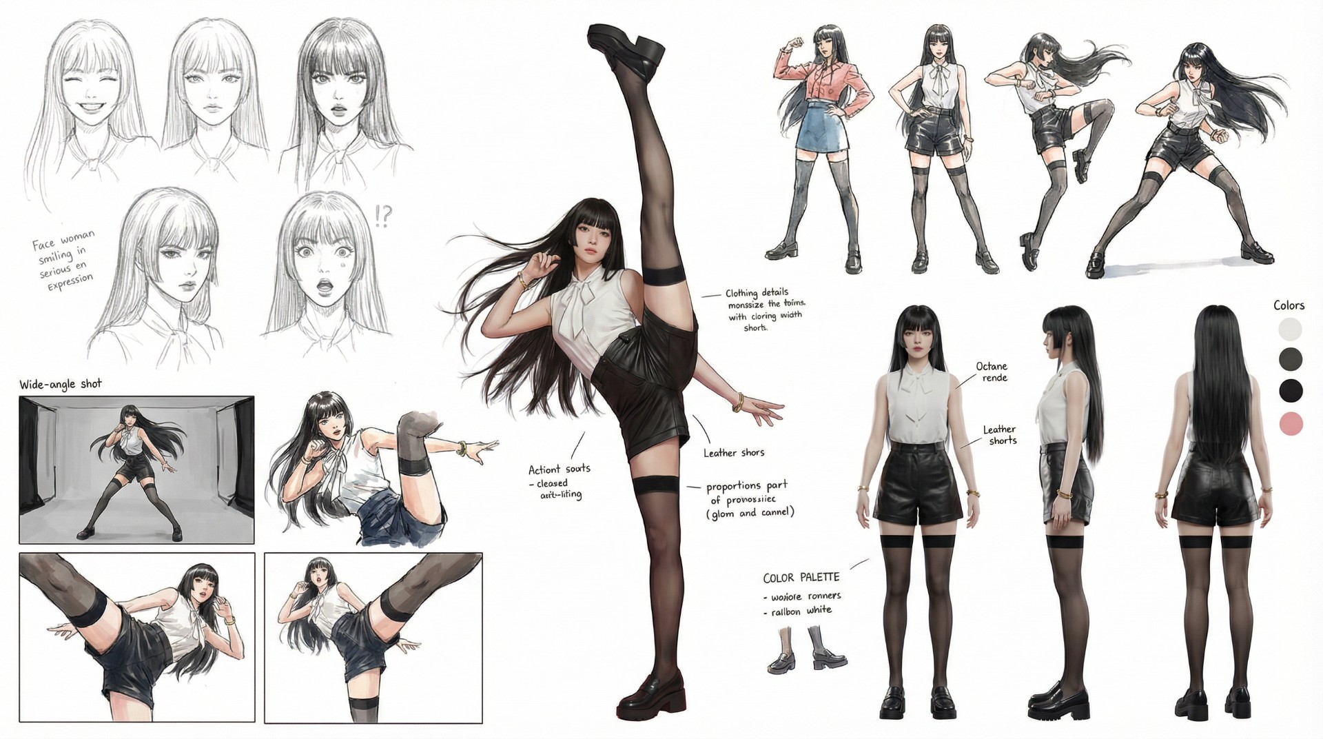 人物設定鉛筆稿