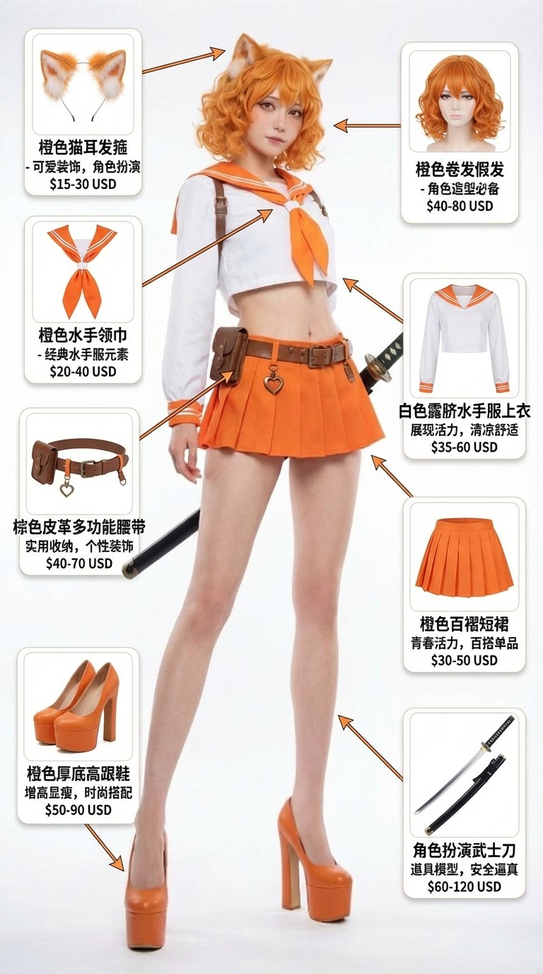 人物穿搭拆解信息圖