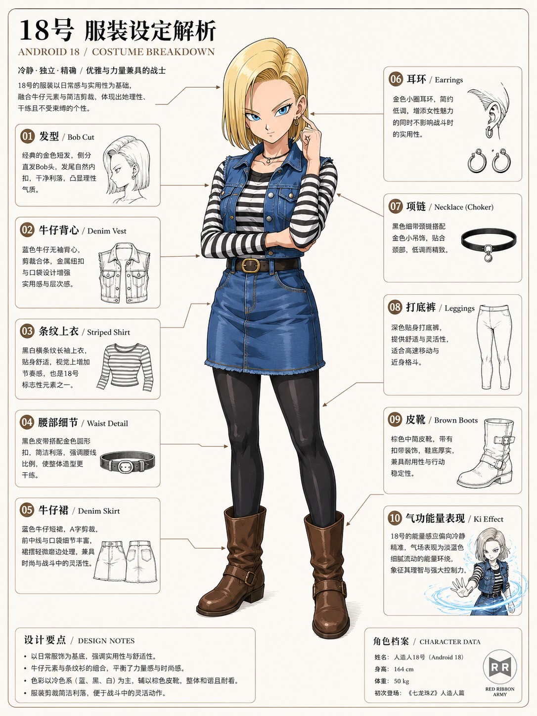 日系動漫角色服裝拆解圖