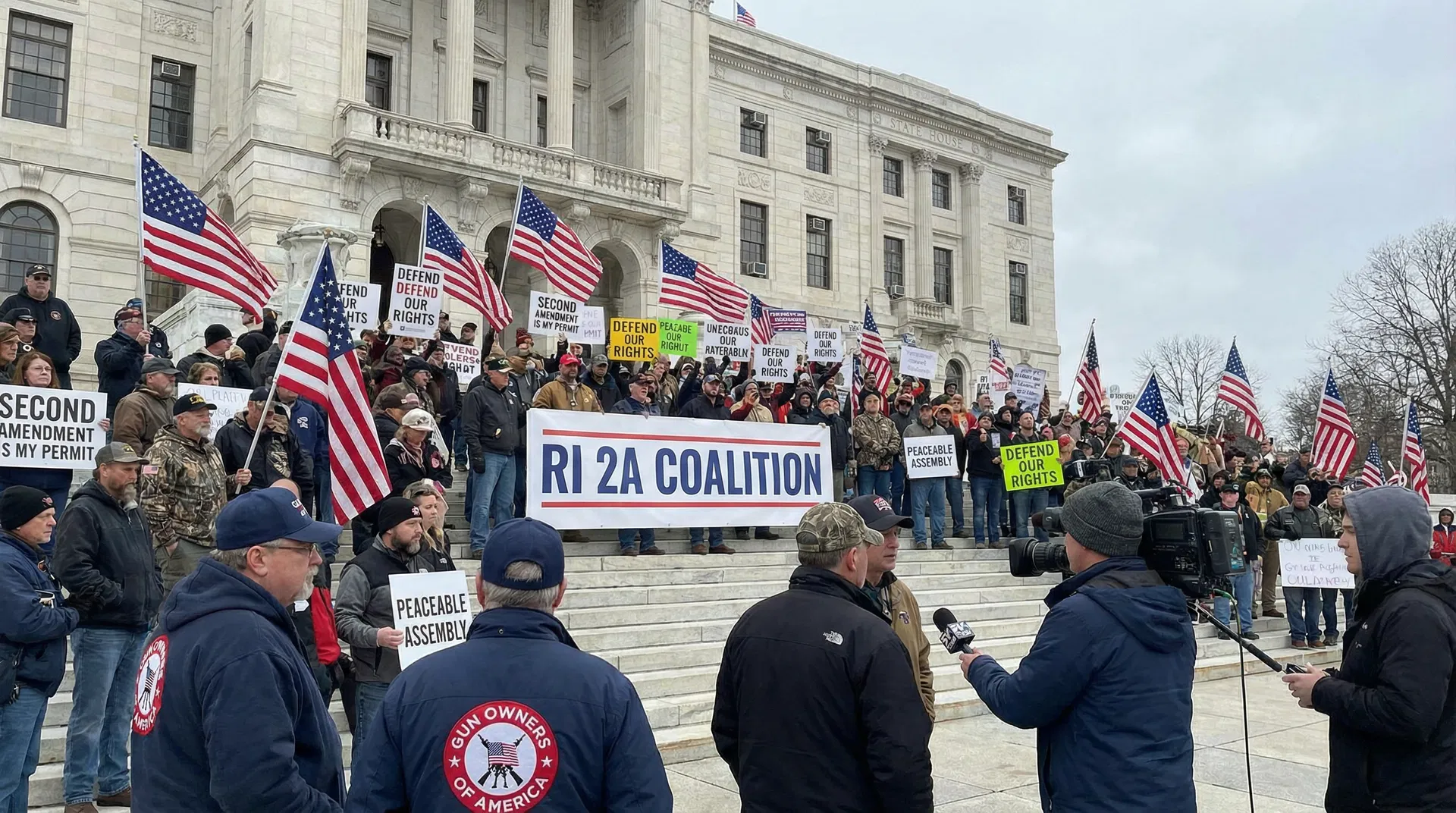 Hundreds Rally at State House Against Gun Control Package