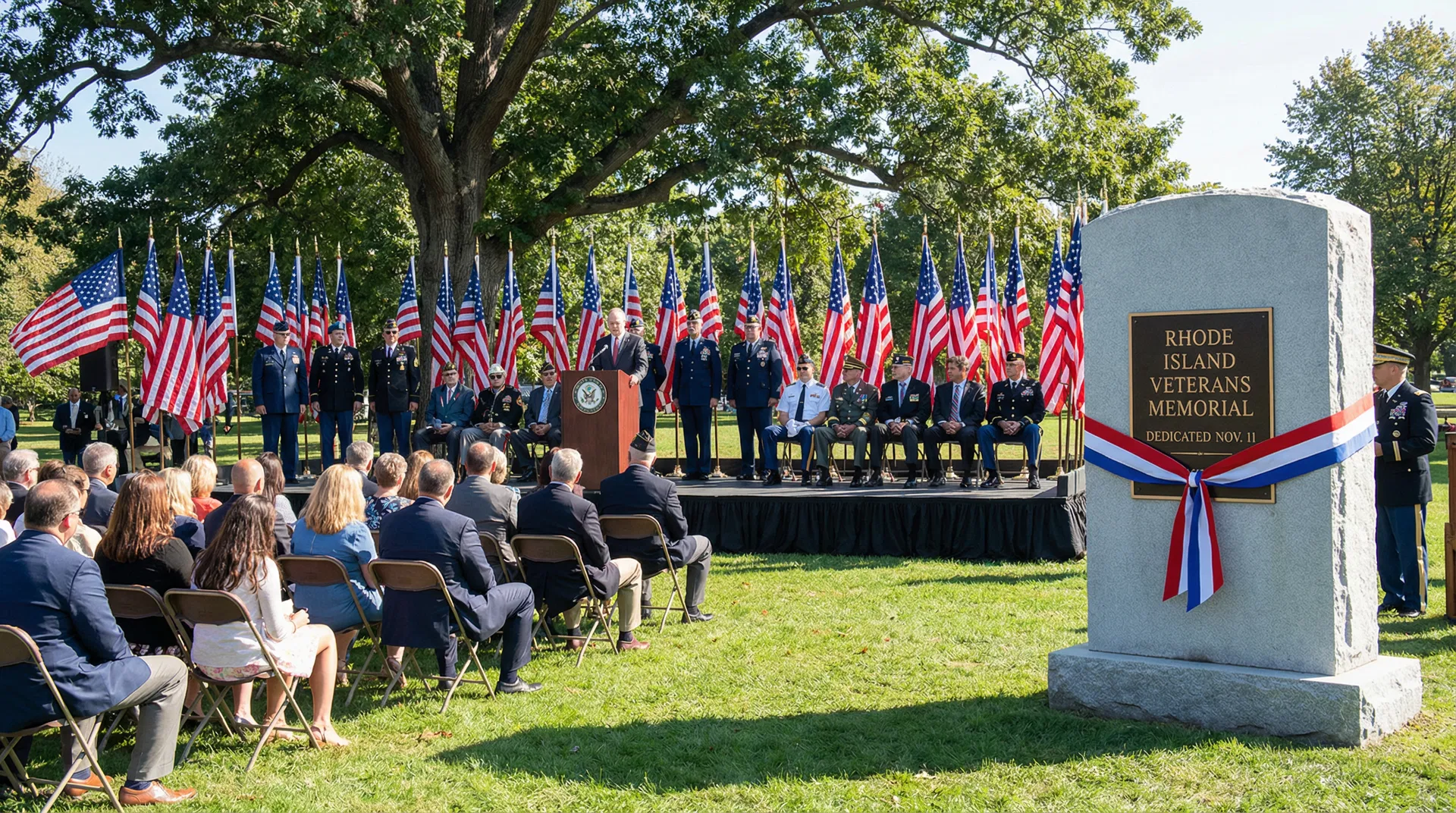 Cranston Dedicates New Veterans Memorial at Garden City Center