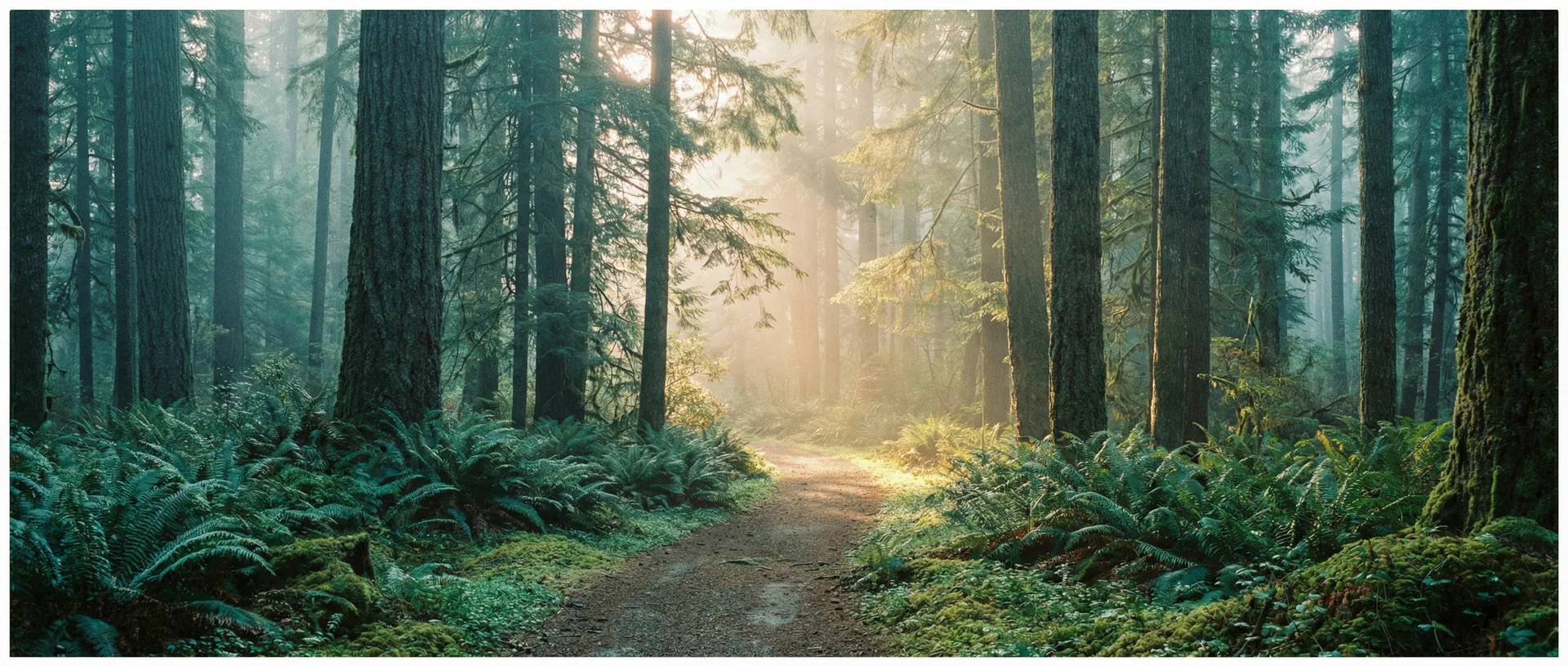 Serene forest path representing the journey to holistic wellness