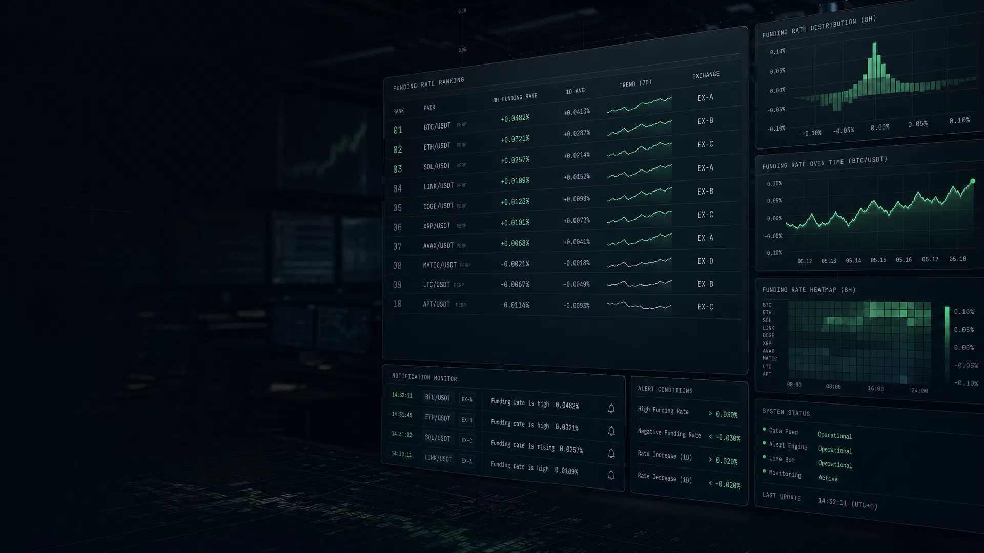 Funding Rate monitoring console