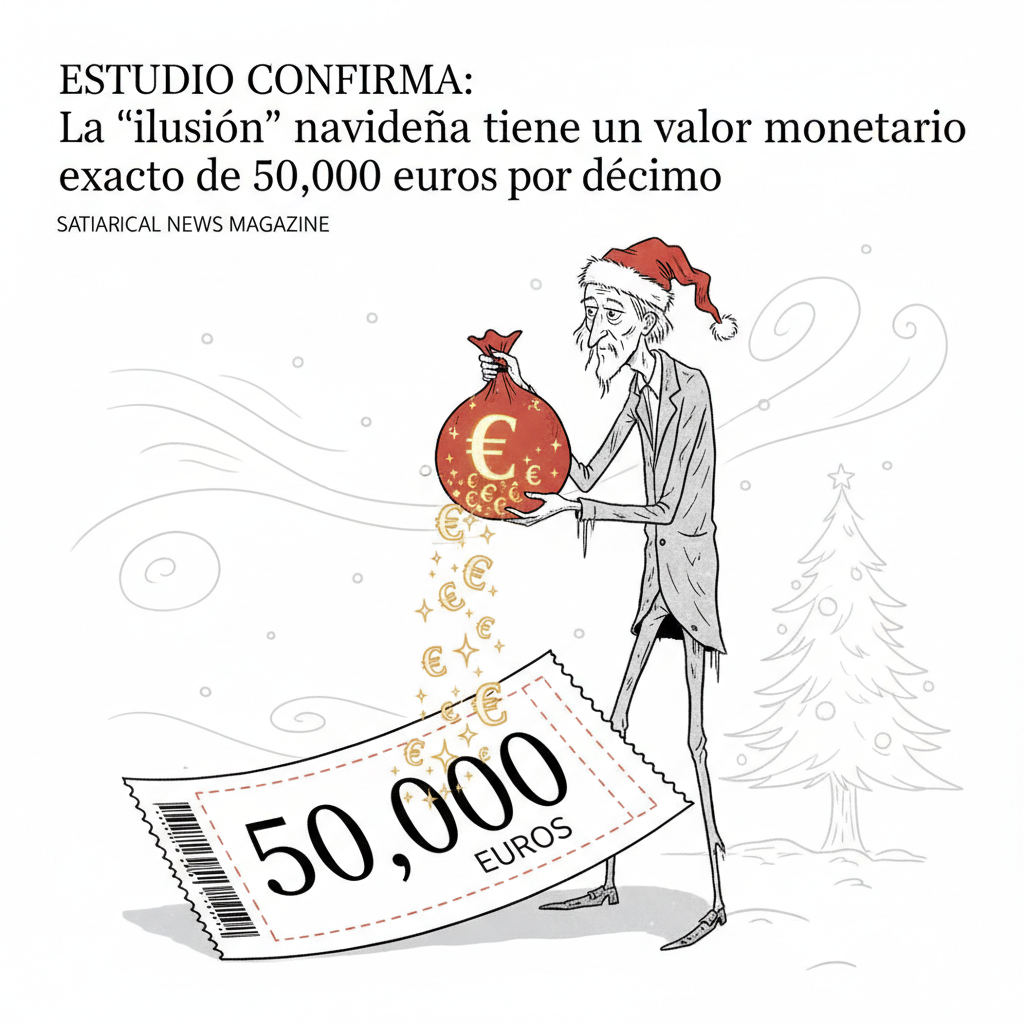 Estudio confirma: La 'ilusión' navideña tiene un valor monetario exacto de 50.000 euros por décimo.