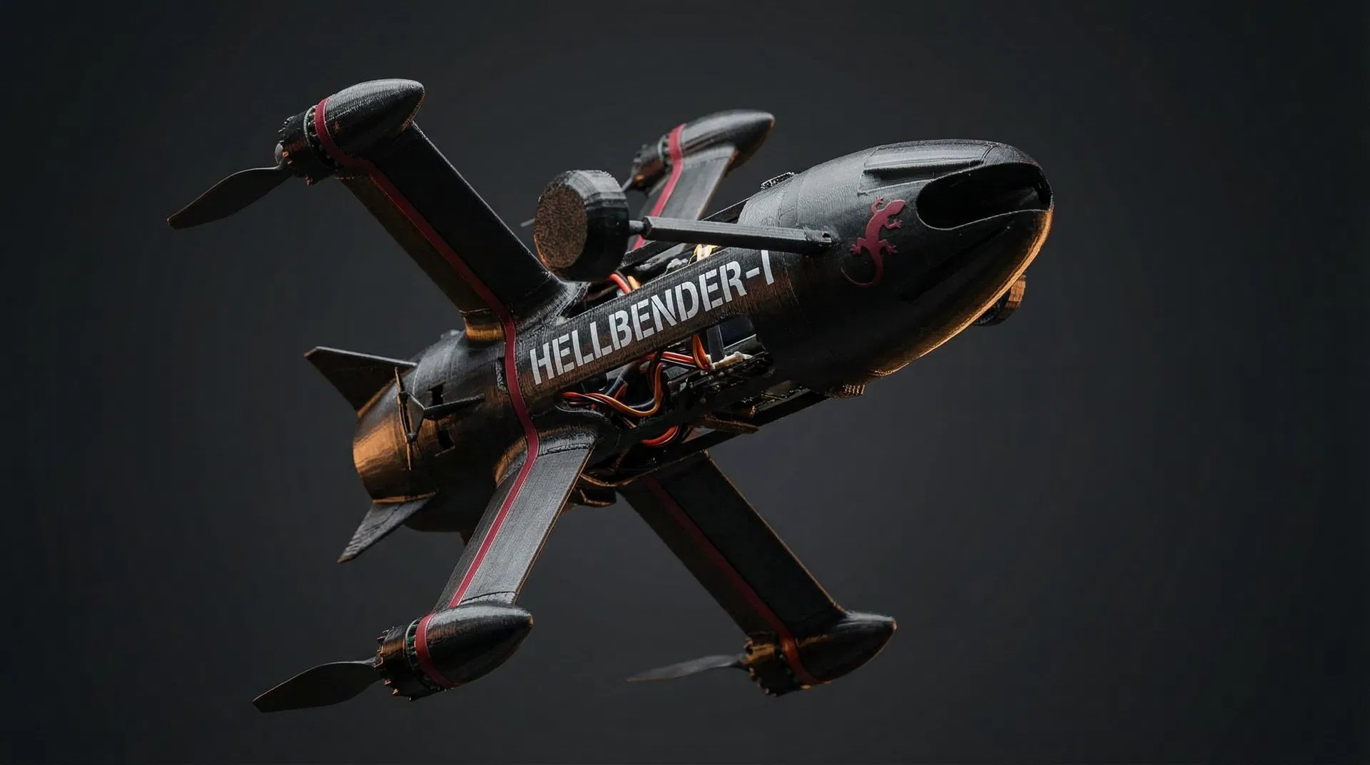 HELLBENDER-I counter-UAS interceptor drone — 3D-printed tactical FPV platform