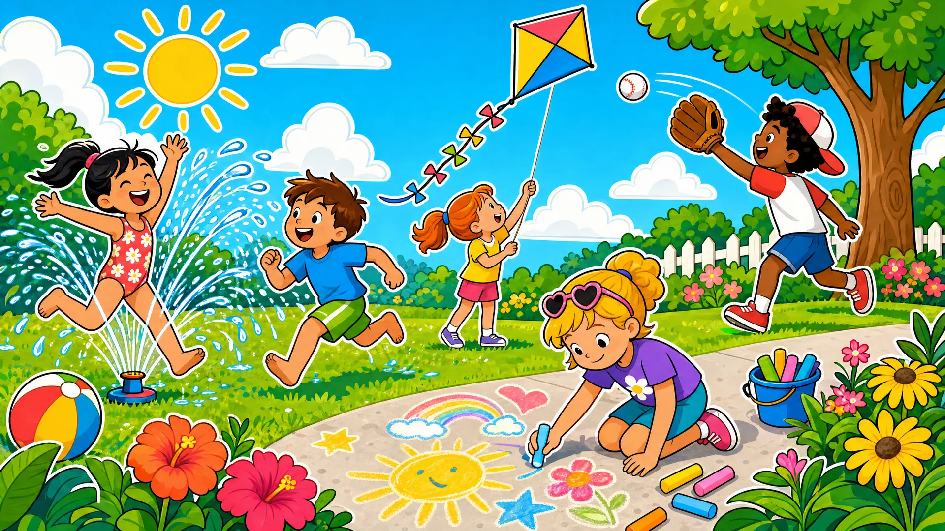 Kids playing outdoors