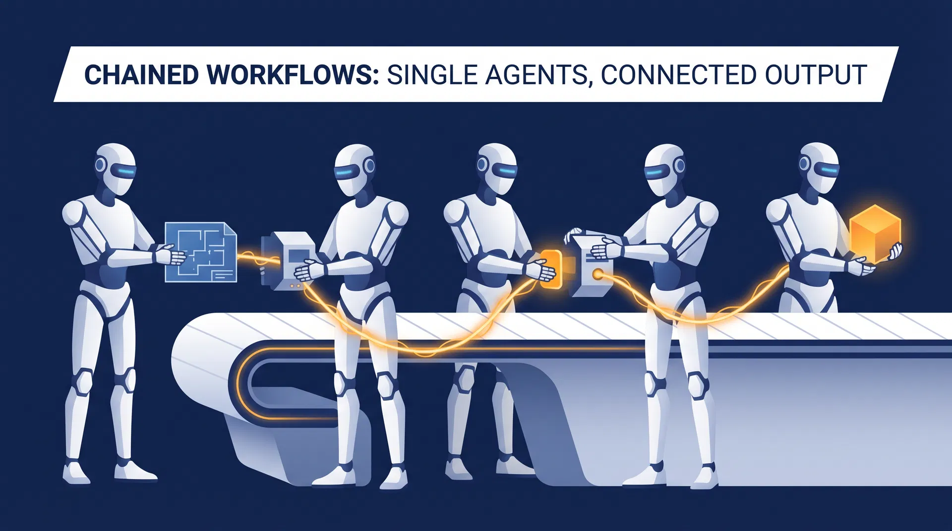 Chained Workflows Connect What Single Agents Leave Unfinished