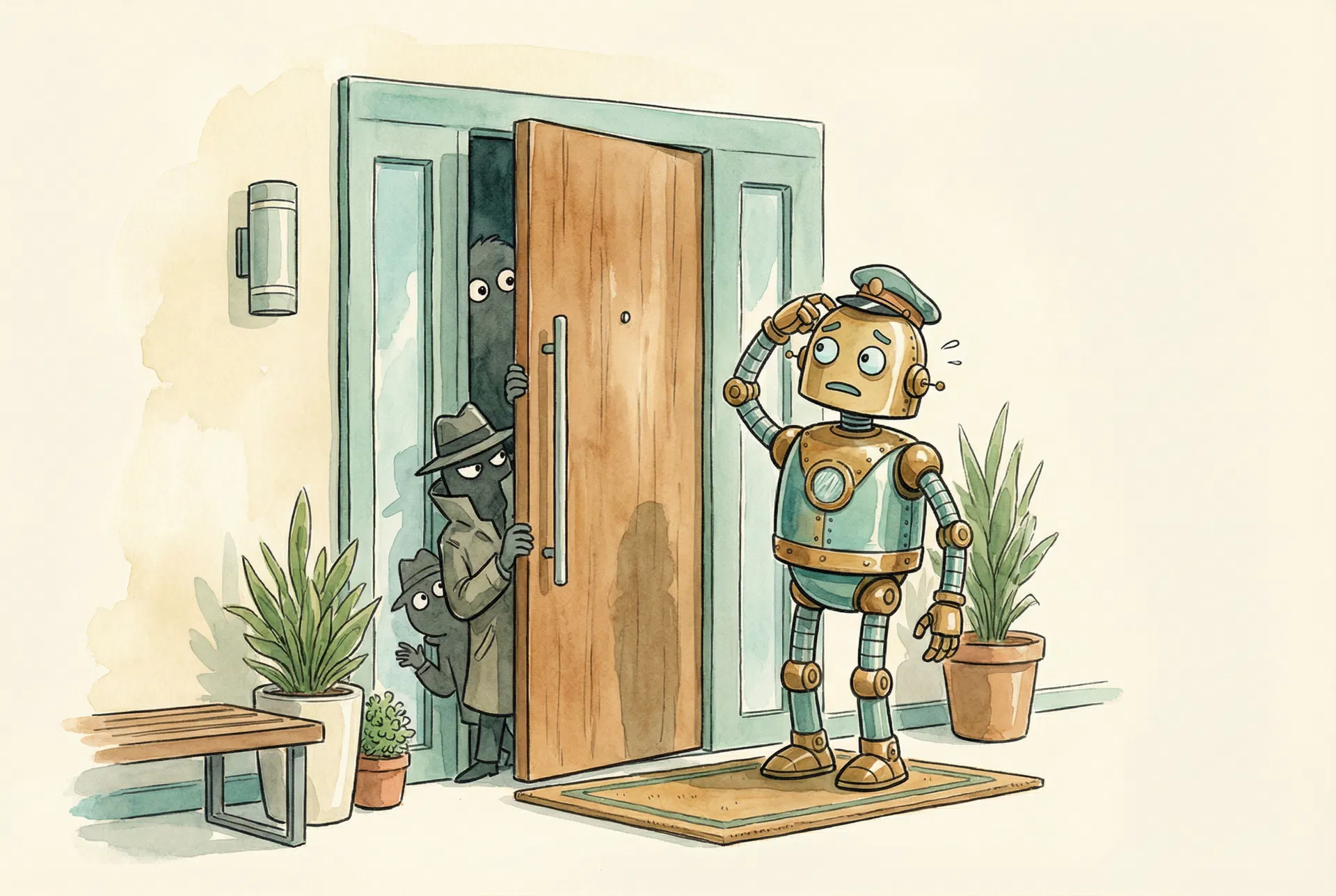 Watercolor illustration for The Front Door