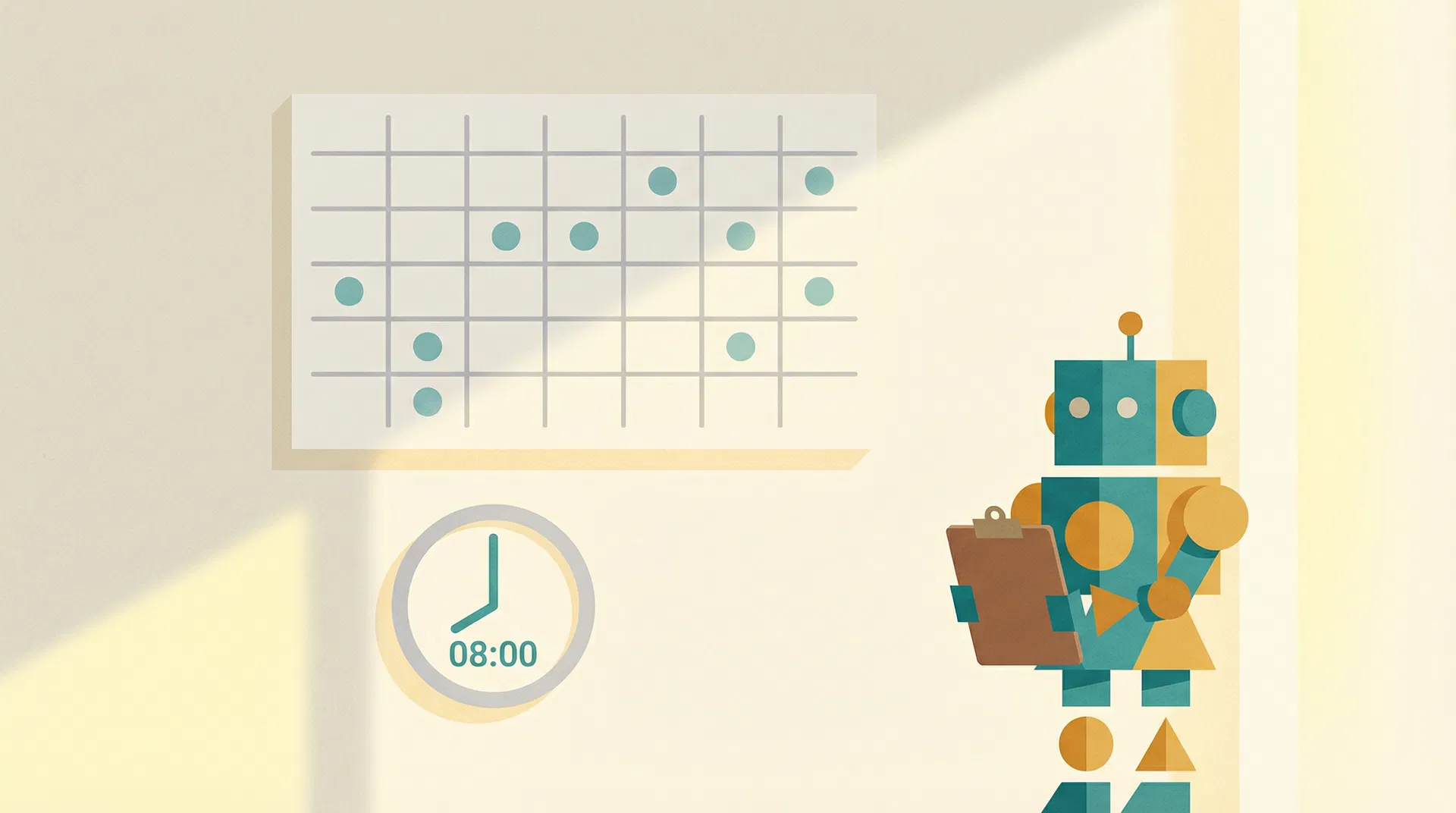 A dashboard and robot assistant representing Cowork in action