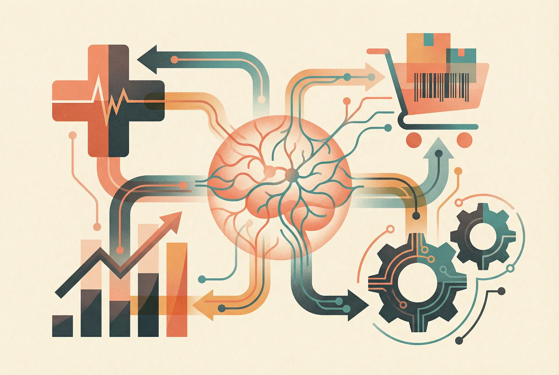 Industry sectors connected through AI