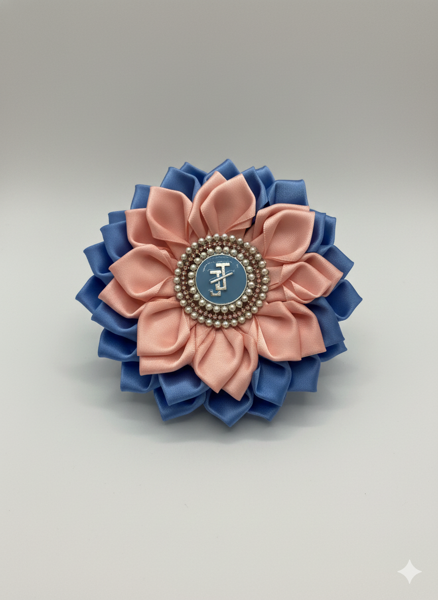 Handmade Fabric Flower Brooch - Image 3