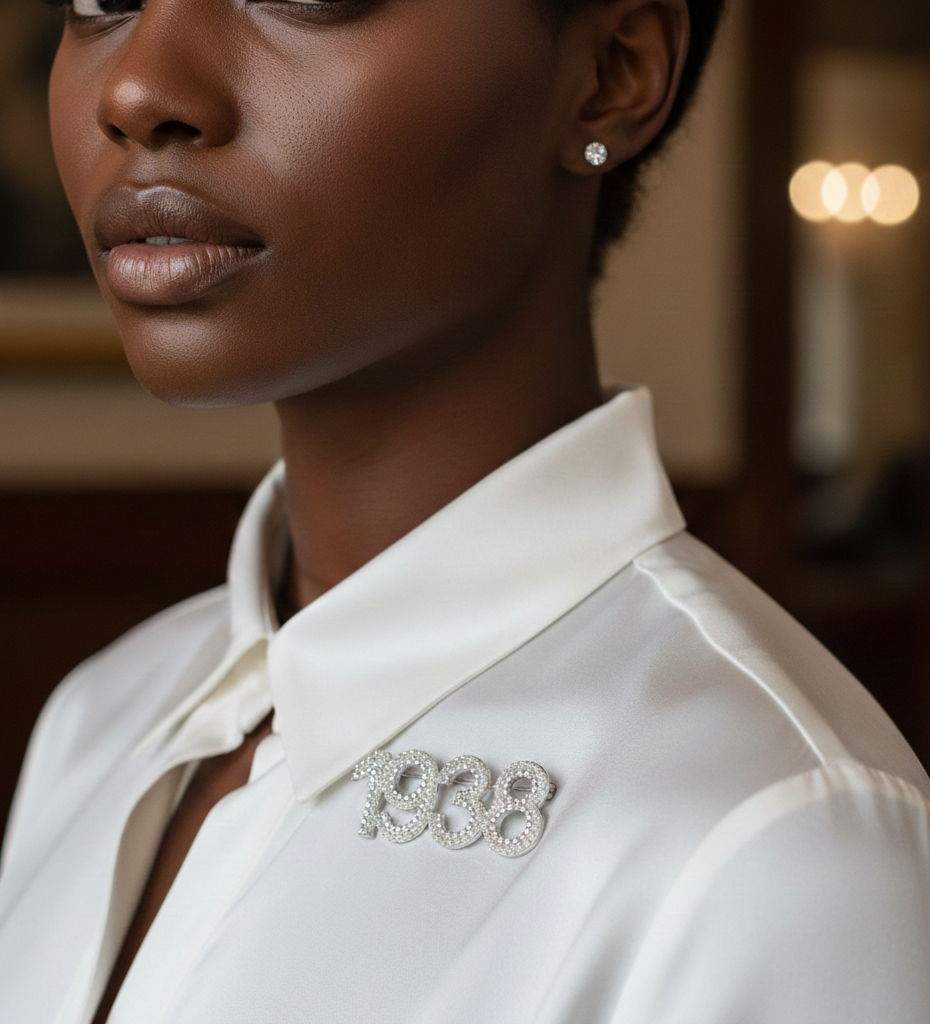 1938 Protocol Rhinestone Brooch - Image 1