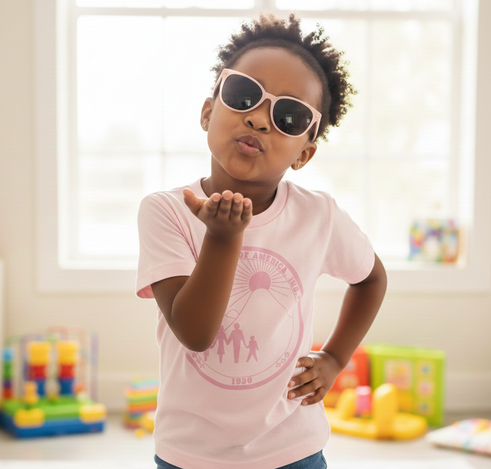 JJOA Official Seal Tee - Pink (Kids)