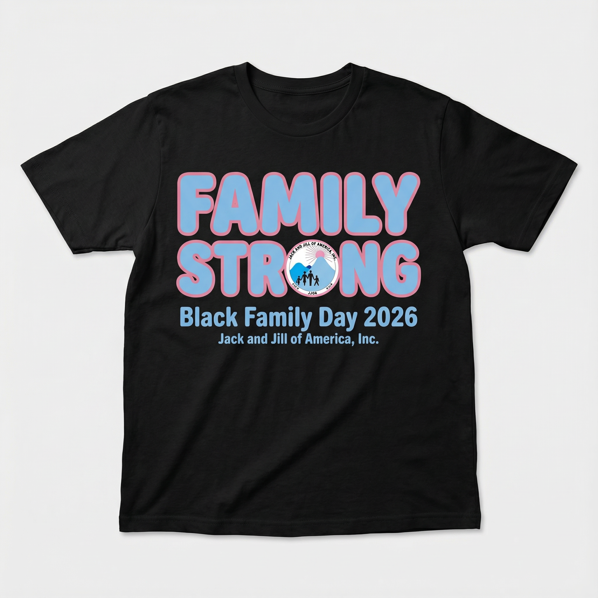 Family Strong Black Family Day Tee - Image 3