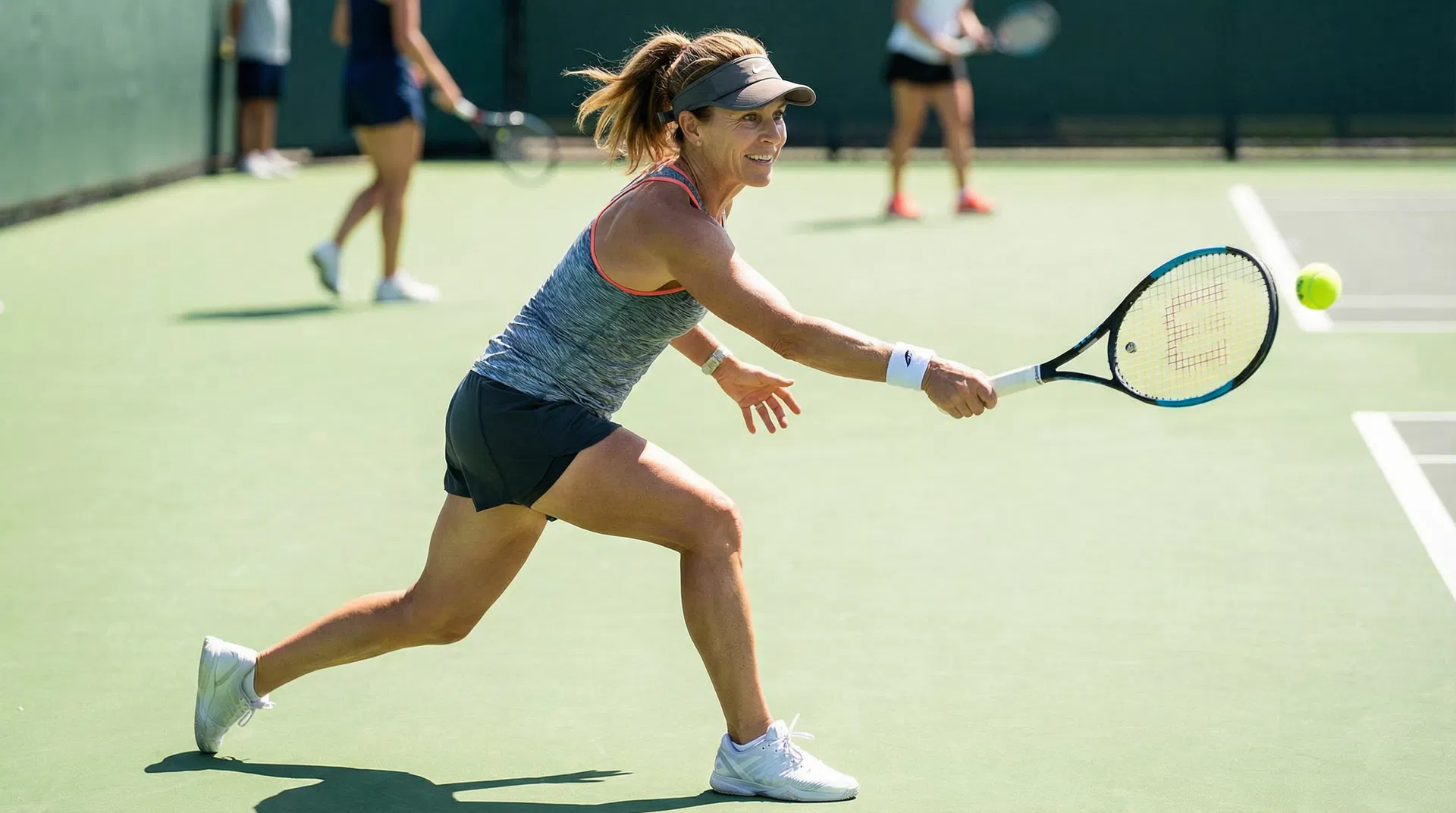 An active older adult enjoying clear vision without glasses, smiling brightly.