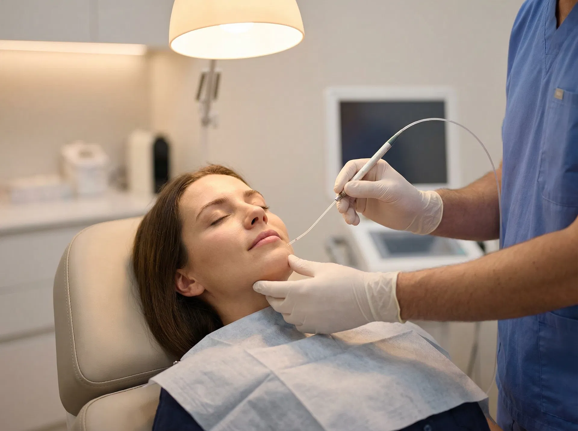 Endolift procedure being performed