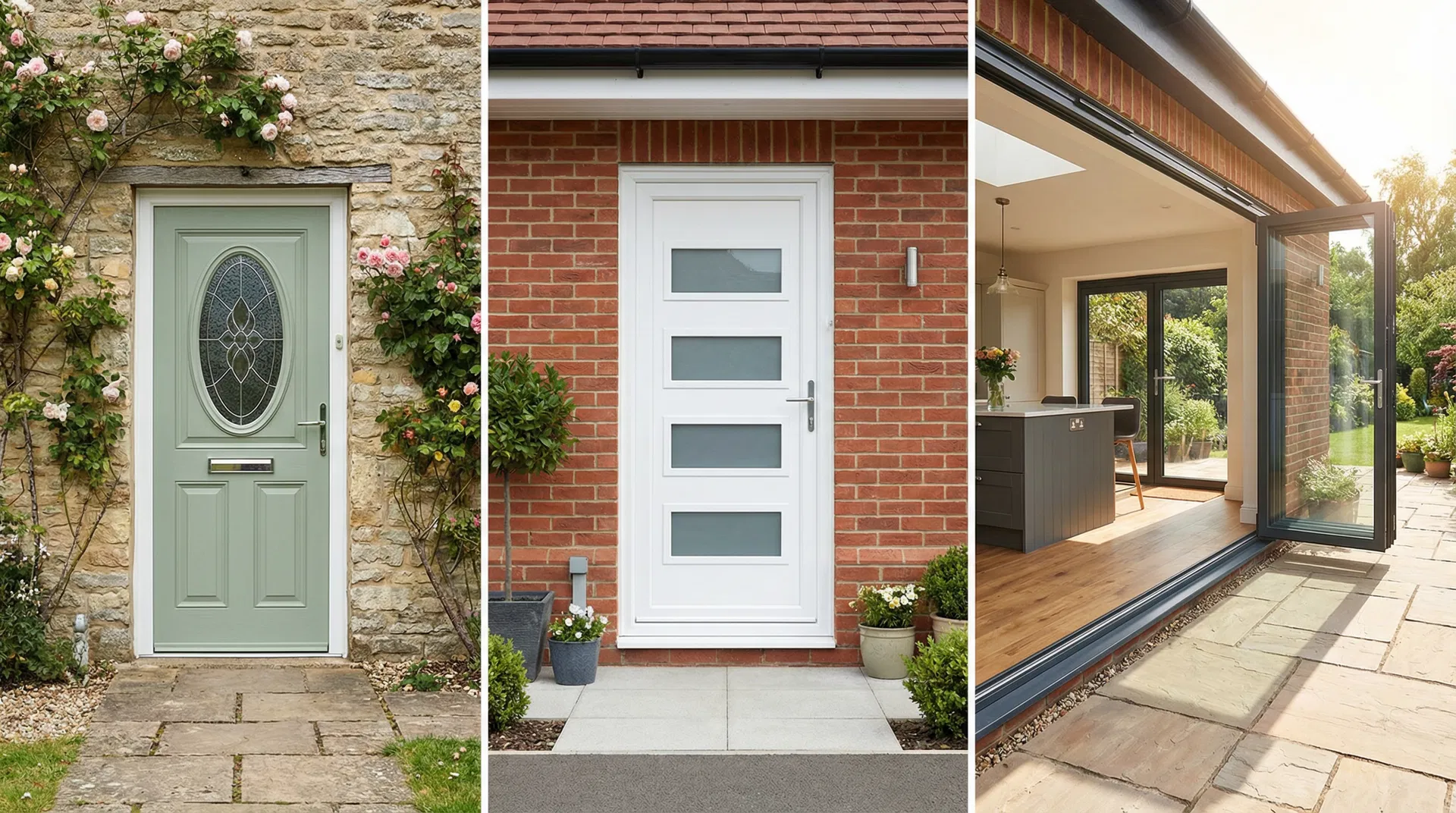Composite door, uPVC door and aluminium bifold doors installed across South Wales