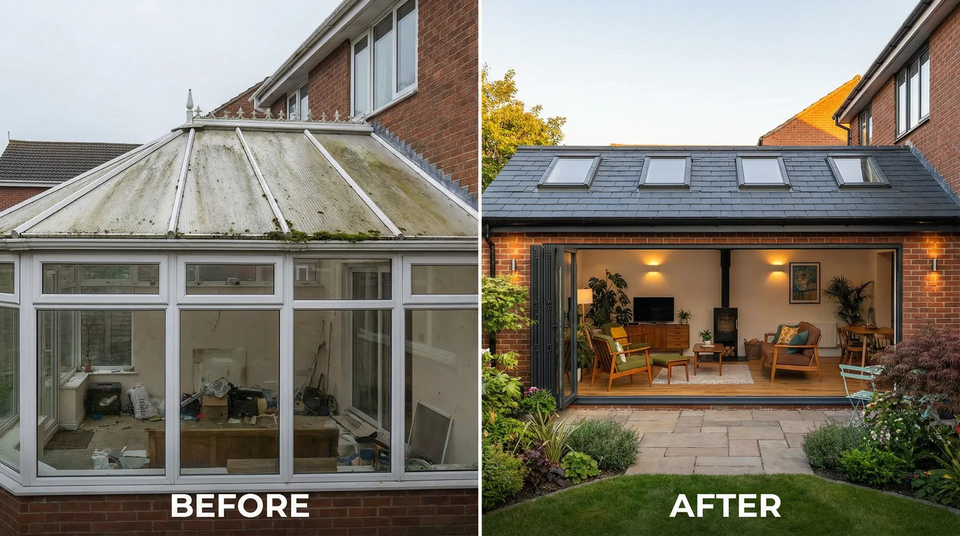 Warm roof conservatory conversion completed in Carmarthenshire