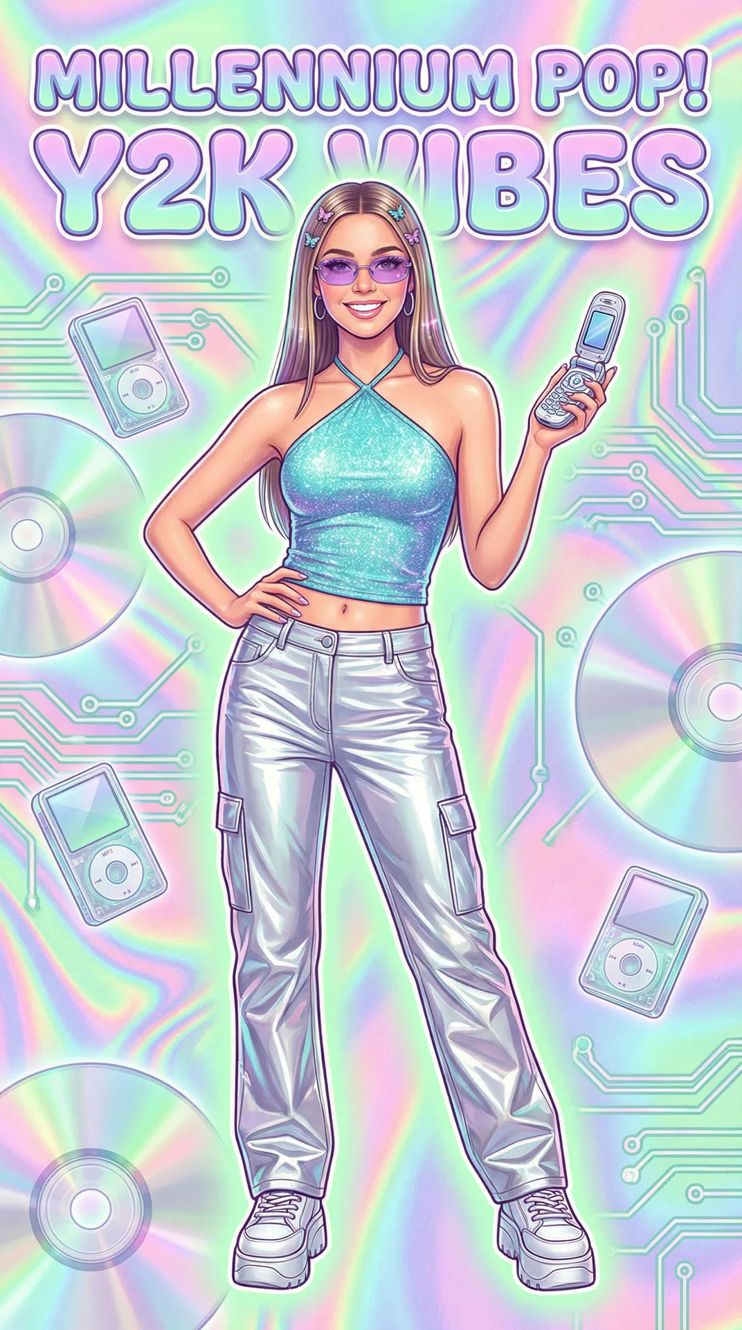 Millennium Style - Y2K futuristic pop culture aesthetic
