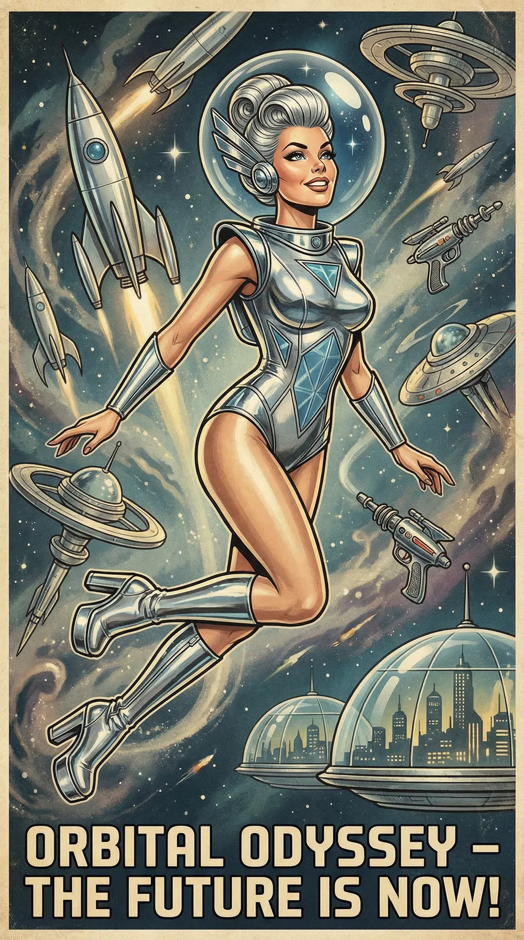 Orbital Odyssey - Retro-futuristic vision of tomorrow