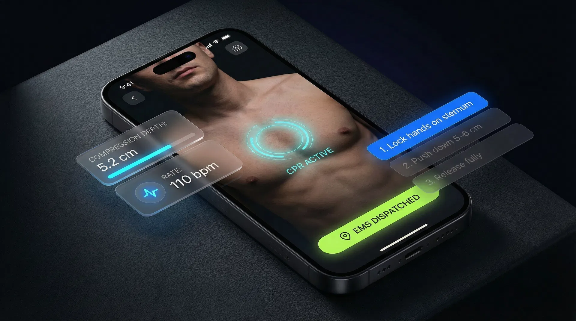 NovAid AR CPR Guidance Technology Interface