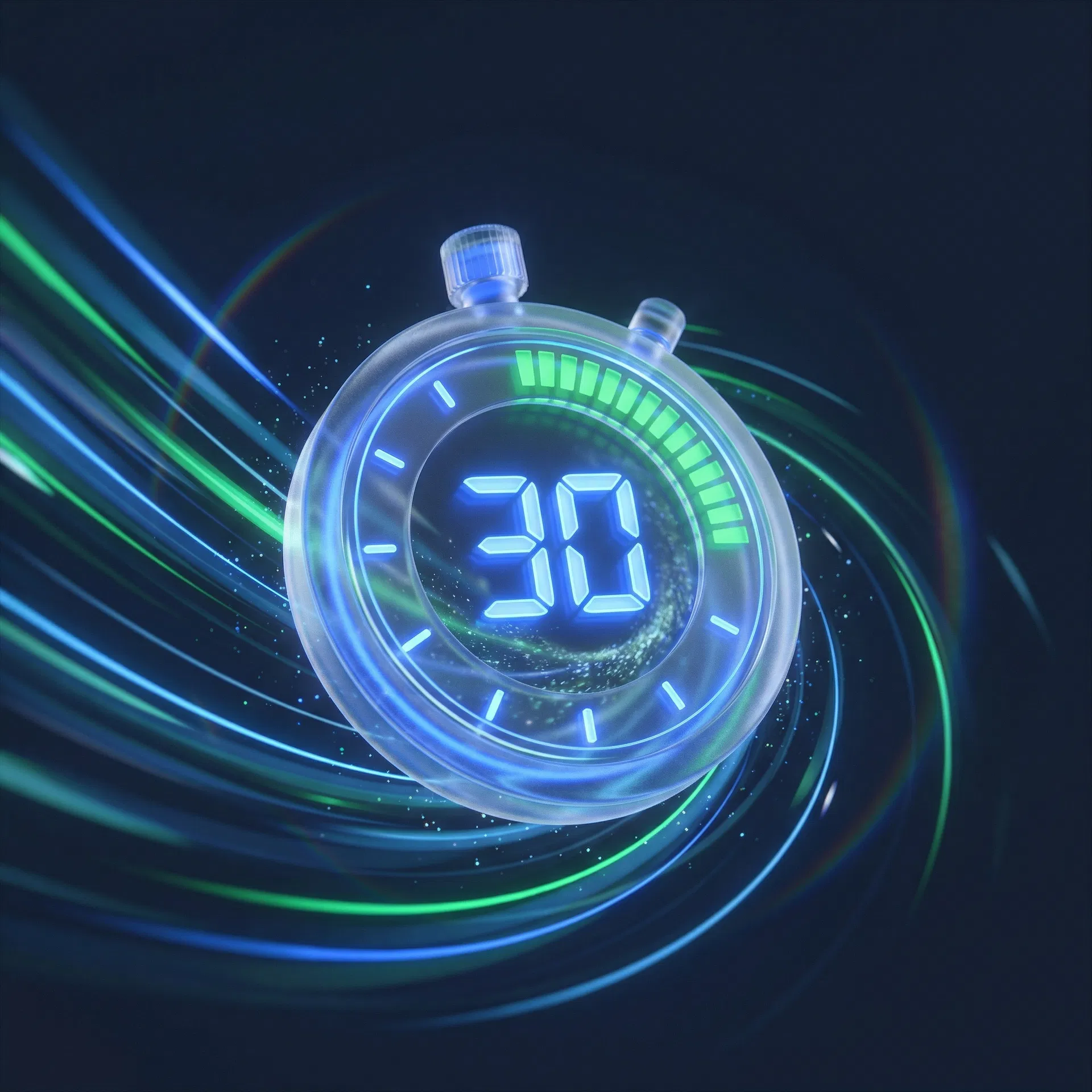30-second speed to lead timer visualization